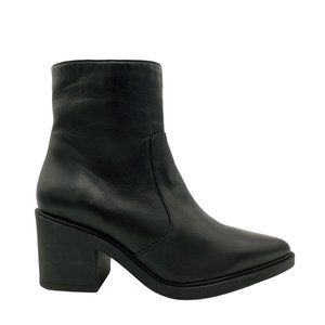 NEW Aquatalia Cia Western Boot Black Nappa Leather Pointed Toe Womens 9